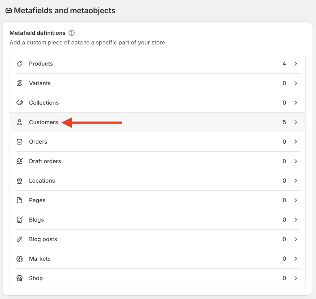 Definición de metaarchivos señalando clientes