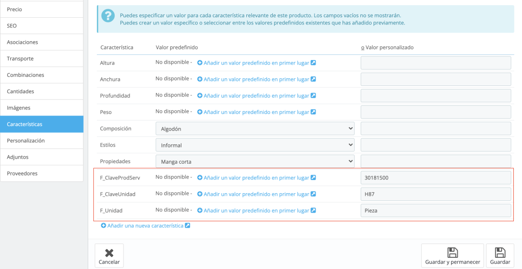 Vista de PrestaShop 1.6