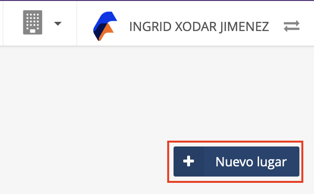 Nuevo lugar de expedición