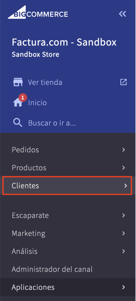 Menú lateral izquierdo en BigCommerce