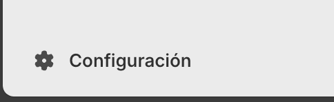 Botón para entrar a configuración
