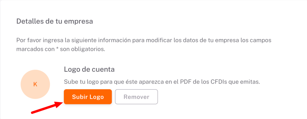Primer sección de mi empresa