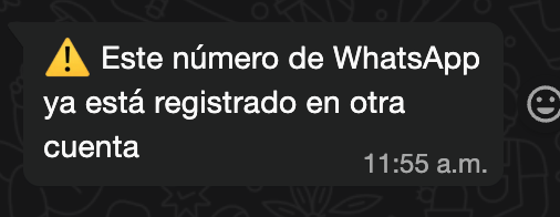 Mensaje de error de conexión