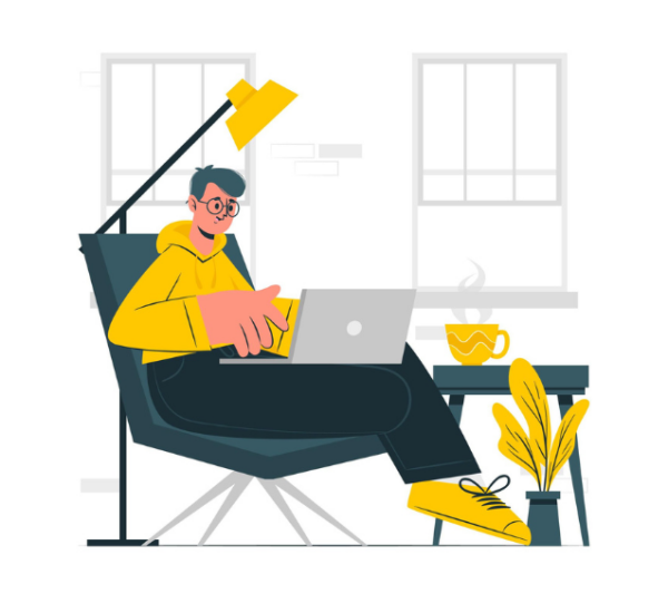 Freelancer trabajando